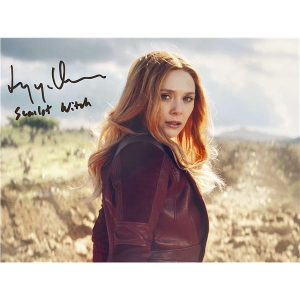 Marvel Scarlet Witch Elizabeth Olsen signed movie photo