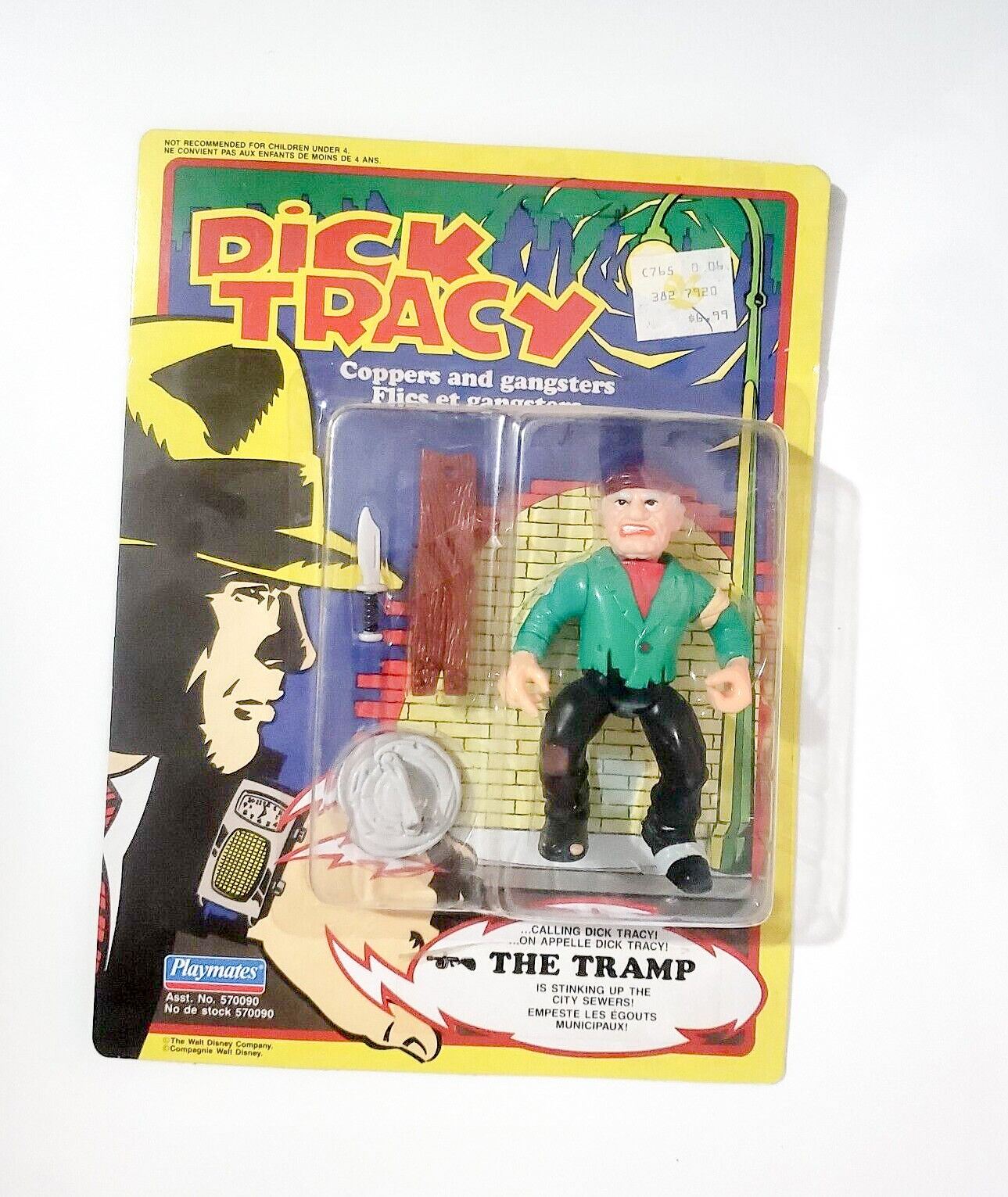 DICK TRACY THE TRAMP 1990 WARREN BEATTY MOVIE BY PLAYMATES TOYS