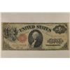 Image 1 : 1917 US LARGE SIZE $1 "SAW HORSE" NOTE RED SEAL