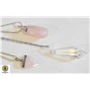 Image 1 : #43 3- ASSORTED CRYTSTAL & ROSE QUARTZ CHAIN