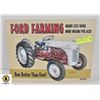 Image 1 : ESTATE 8N FORD TRACTOR FARMING METAL SIGN