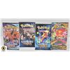 Image 1 : LOT OF 4 VARIOUS GENUINE POKEMON BOOSTER PACKS