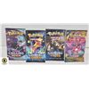 Image 1 : LOT OF 4 VARIOUS GENUINE POKEMON BOOSTER PACKS