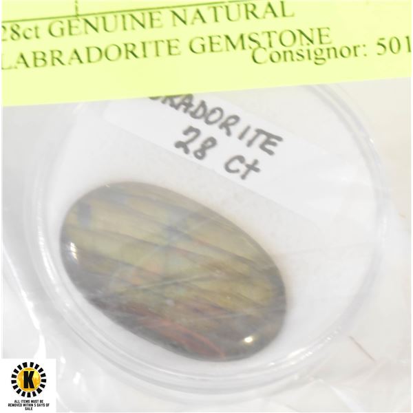 28ct GENUINE NATURAL LABRADORITE GEMSTONE