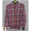 Image 1 : NEW CHAPS WOMENS MODERN SMALL FLANNEL SHIRT W/