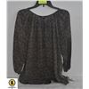 Image 1 : NEW CHAPS WOMENS SMALL SEMI SHEER BLOUSE W/