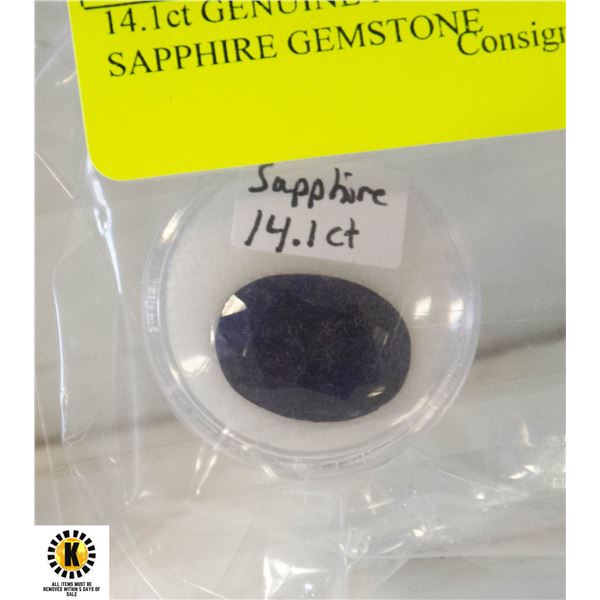 14.1ct GENUINE NATURAL BLUE SAPPHIRE GEMSTONE