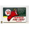 Image 1 : ESTATE TEXACO FIRE CHIEF METAL SIGN APPROX 12 X