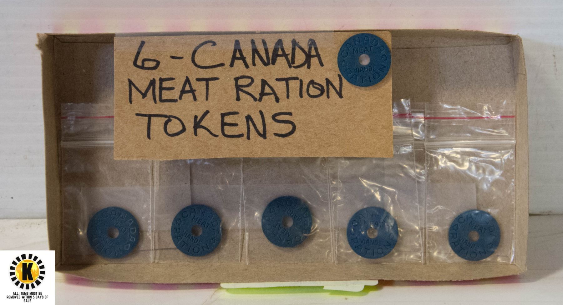 Meat Ration Token 6 CANADA MEAT RATION TOKENS WWII 1940'S