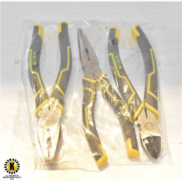 NEW CHTON 3 PIECE PLIERS SET