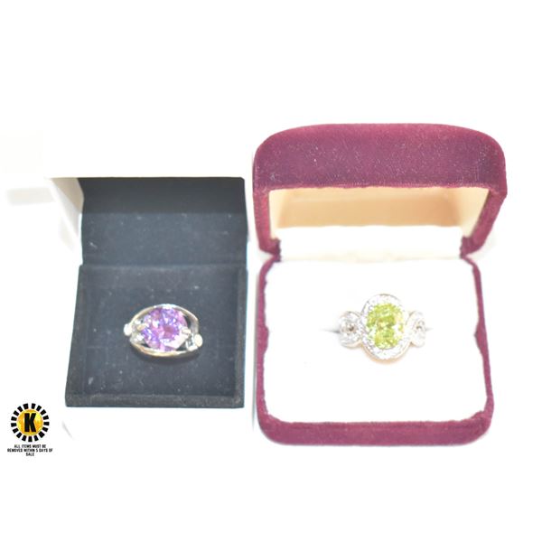 2 ESTATE LADIES RINGS IN BOXES TOGETHER-ESTATE