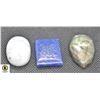 Image 1 : #71-LABRADORITE & LAPIZ LAZULI & MOONSTONE 101.45C