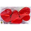 Image 1 : PARTYPROPS 72 RED HEARTS FELT GARLAND DECORATIONS