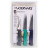 Image 1 : NEW FARBERWARE 3PC PARING KNIFE SET
