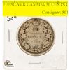 Image 1 : 1910 SILVER CANADA 50 CENTS COIN