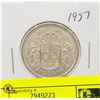 Image 1 : 1957 CANADIAN SILVER HALF DOLLAR