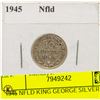 Image 1 : 1945 NFLD KING GEORGE SILVER TEN CENT