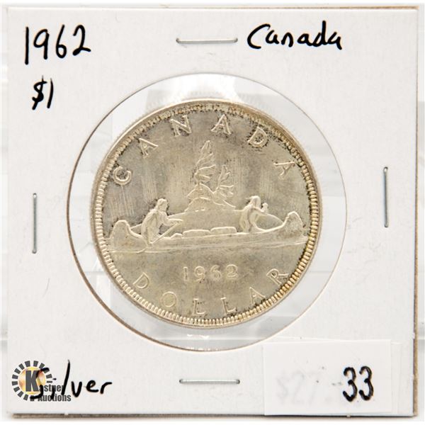 1962 SILVER CANADA $1 DOLLAR COIN