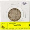 Image 1 : 1964 SILVER CANADIAN 25 CENTS