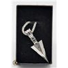 SILVER ALLOY ARROWHEAD PENDANT WITH CHAIN