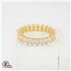 Image 1 : NEW YELLOW GOLD PLATED RING CZ SIZE 9