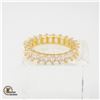 NEW YELLOW GOLD PLATED RING CZ SIZE 9