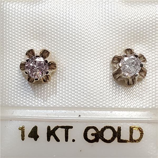 S160-60 14K DIAMOND EARRINGS