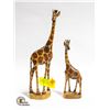 Image 1 : PAIR OF VINTAGE HANDCARVED GIRAFFE FIGURINES