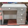 Image 1 : WOODEN CHILD DESK/VANITY (GREY) 38" X 20" X 30"