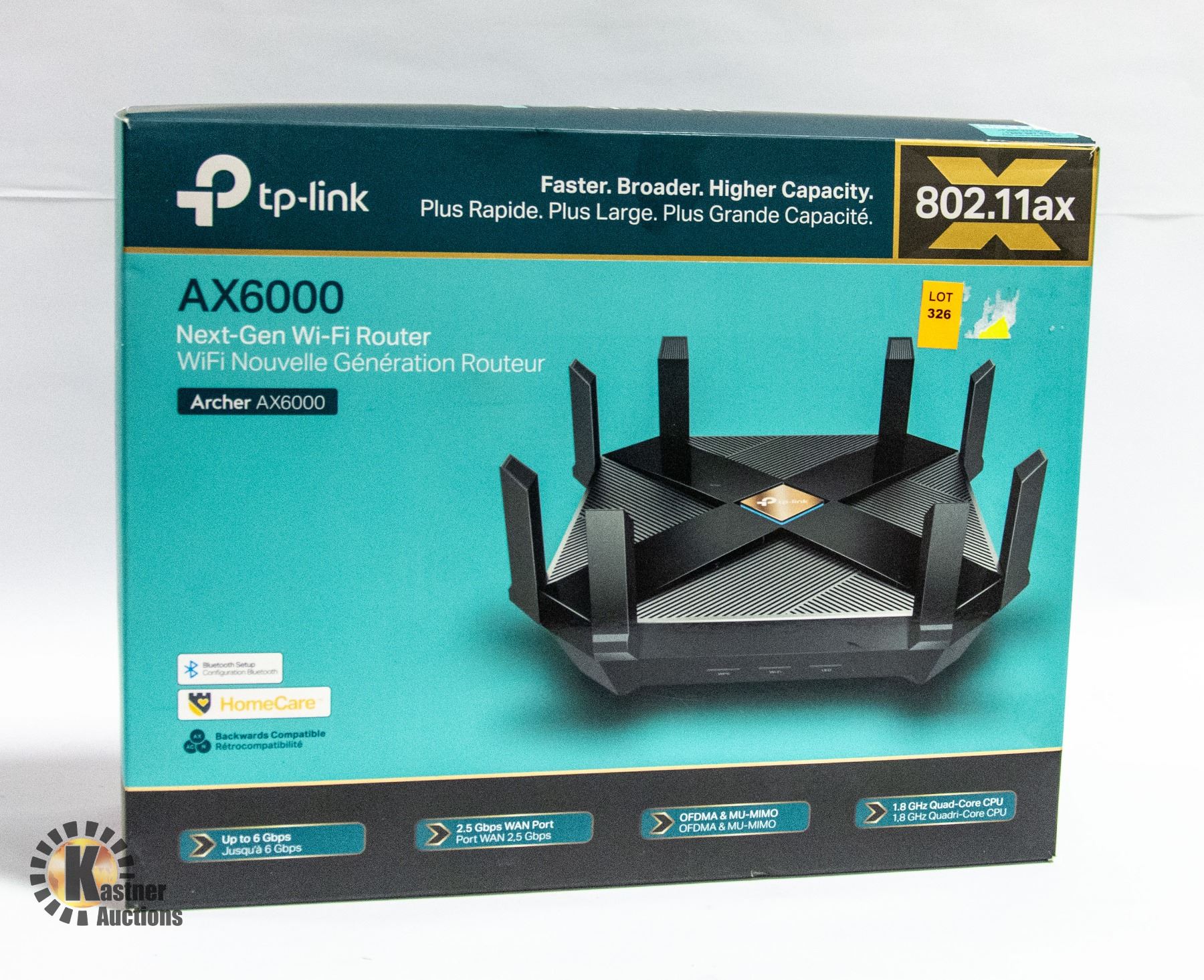 TP-LINK AX6000 NEXT GEN WI FI ROUTER W/BLUETOOTH