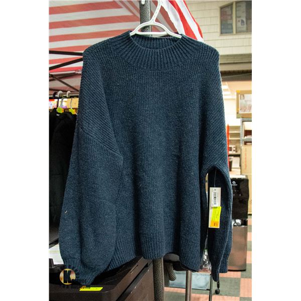 NEW GOODTHREADS NAVY HEATHER STYLE SWEATER SIZE