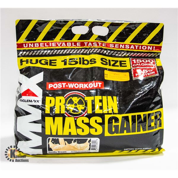 NEW 15LB BAG OF MUSCLE MAXX POST WORKOUT PROTEIN