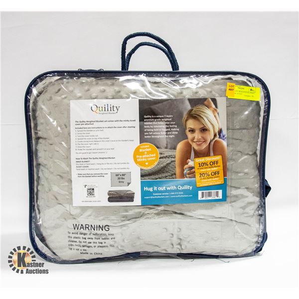 NEW QUILITY WEIGHTED BLANKET WITH MINK DUVET