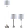 Image 2 : NEW VONLUCE SET OF 3 LAMPS IN BRUSHED NICKEL