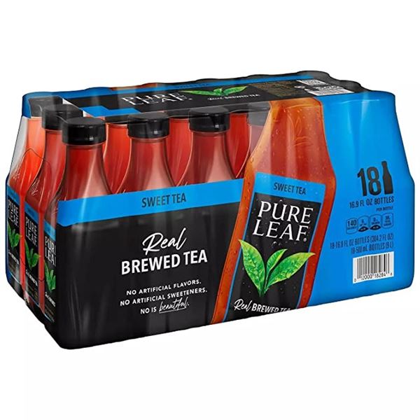 NEW CASE OF 18 PURE LEAF REAL BREWED SWEET TEA