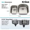 Image 2 : NEW KRAUS 32" UNDERMOUNT 60/40 DOUBLE BOWL