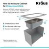 Image 4 : NEW KRAUS 32" UNDERMOUNT 60/40 DOUBLE BOWL