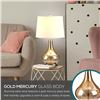 Image 1 : NEW GOLD MERCURY GLASS BODIED TABLE LAMP W/ SHADE