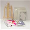 Image 1 : NEW MINI EASLE W/ 3 CANVASES & ACRYLIC PAINT
