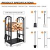 Image 2 : WB HOME FIREPLACE LOG RACK WITH 4 TOOLS