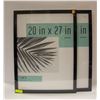 2 NEW 27" X 20" PICTURE FRAMES WITH BLACK FAUX