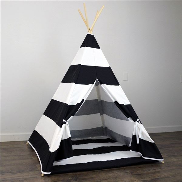 NEW UNHO KIDS TEEPEE WITH WINDOW AND FLOOR MAT