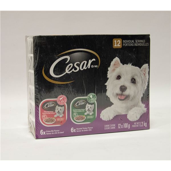 PACK OF 12 CEASAR DOG FOOD