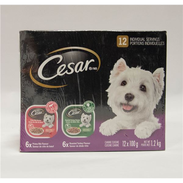 PACK OF 12 CEASAR DOG FOOD