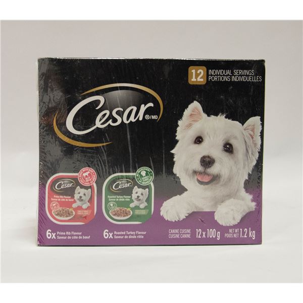 PACK OF 12 CEASAR DOG FOOD