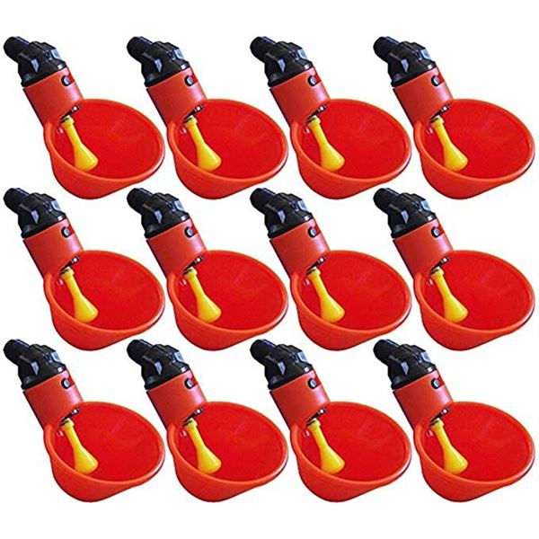 NEW 12PCS CHICKEN WATERER CUPS