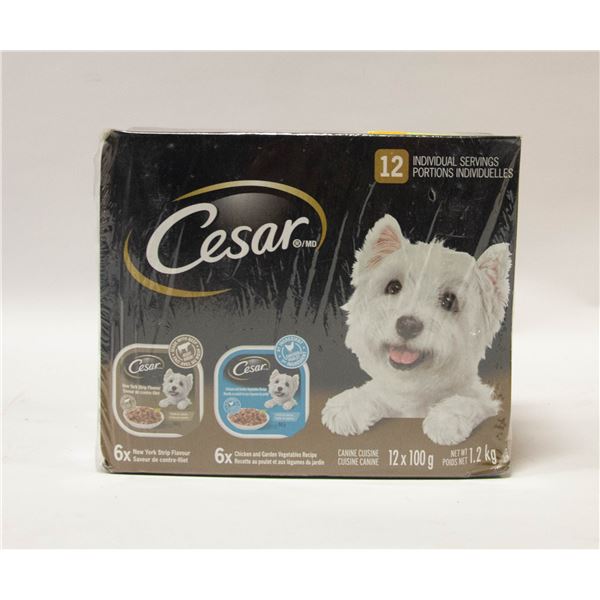 NEW 12 PACK OF CESAR INDIVIDUAL SERVINGS OF CANINE