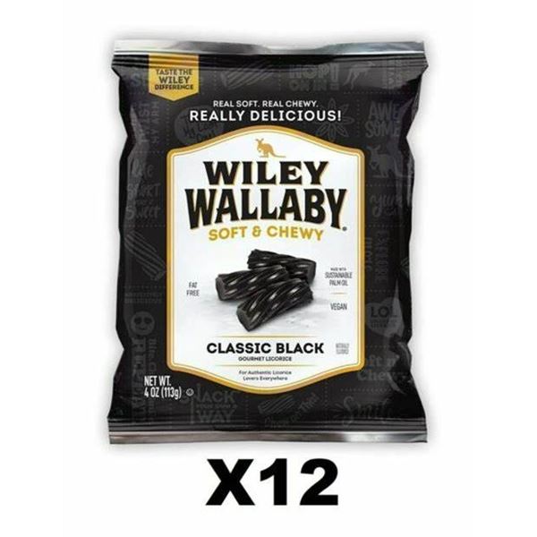 NEW CASE OF 12 WILEY WALLABY CLASSIC BLACK SOFT &