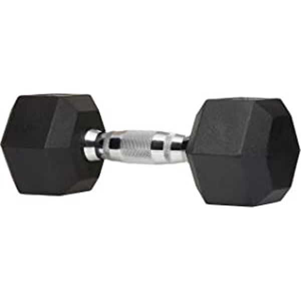 NEW AMAZON BASICS 10LBS RUBBER ENCASED DUMBELL