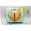 Image 1 : 1950S BLUE WALL CLOCK WORKING ELECTRIC